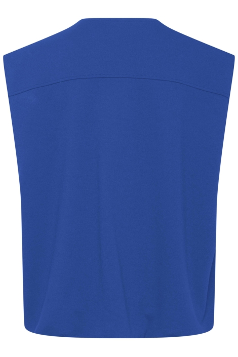 Ichi blauwe dames gilet | Achteraanzicht