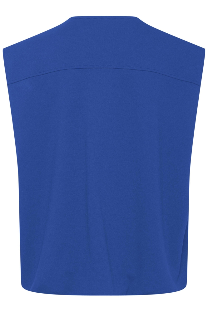 Ichi blauwe dames gilet | Achteraanzicht