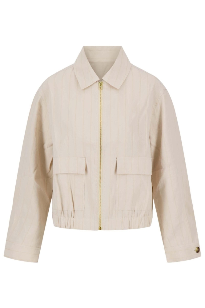 Zusss ecru dames blazer | Vooraanzicht