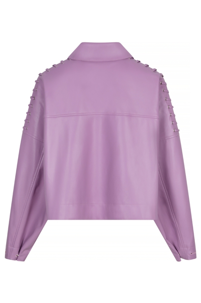 Studio Amaya paarse dames blazer | Achteraanzicht