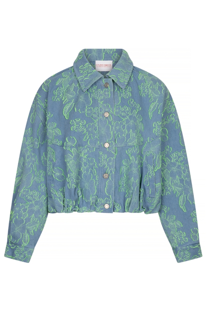 Studio Amaya groene dames jas | Vooraanzicht