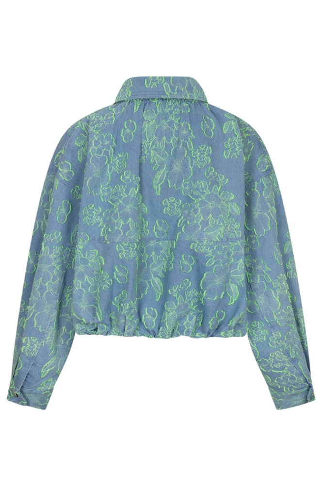 Studio Amaya groene dames jas | Achteraanzicht