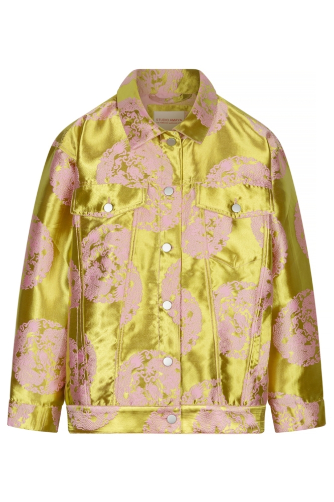 Studio Amaya roze dames blazer | Vooraanzicht