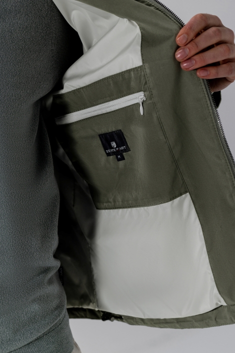 State of Art groene heren jas | Close up