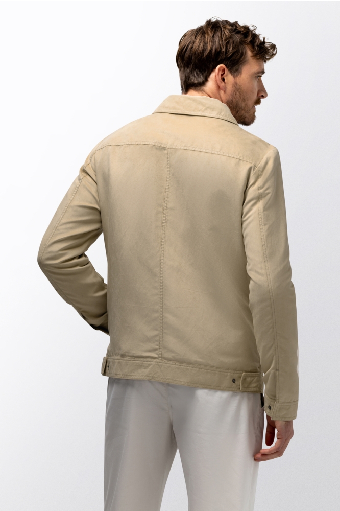 State of Art beige heren jas | Model achteraanzicht