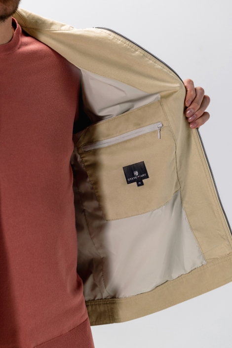 State of Art beige heren jas | Close up