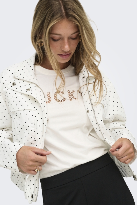 Jacqueline de Yong witte dames jas | Close up