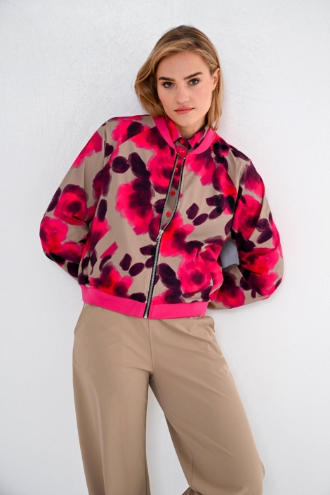 Maicazz multi color dames jas | Model vooraanzicht