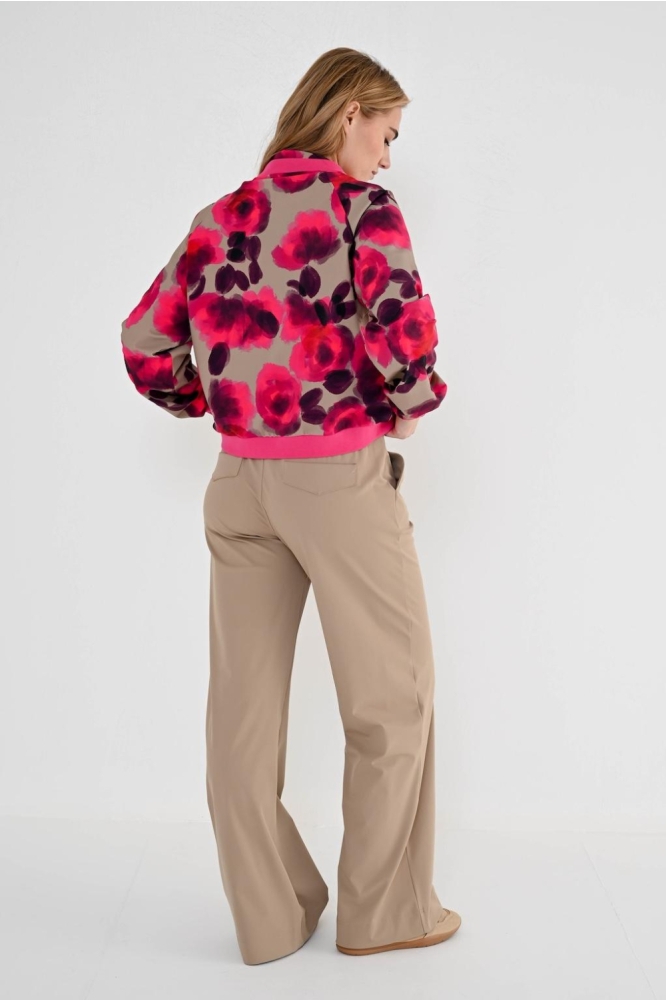 Maicazz multi color dames jas | Model achteraanzicht