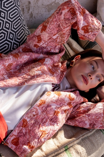 Geisha Jas JACQUARD BOMBER 65032 21 Pink combi