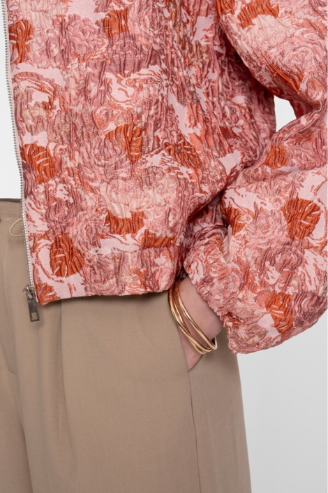 Geisha roze dames jas | Close up