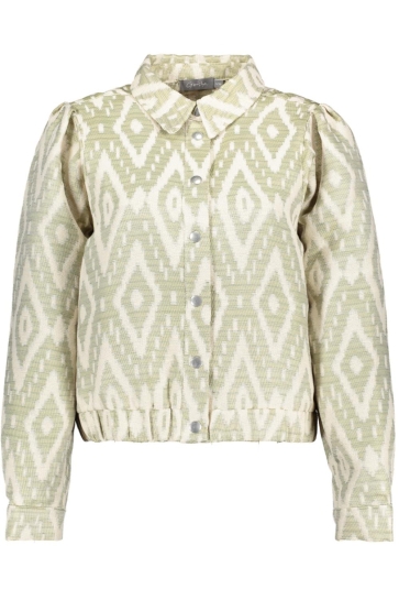 Geisha Blazer JASJE MET IKATPRINT 65108 20 Green/Off white
