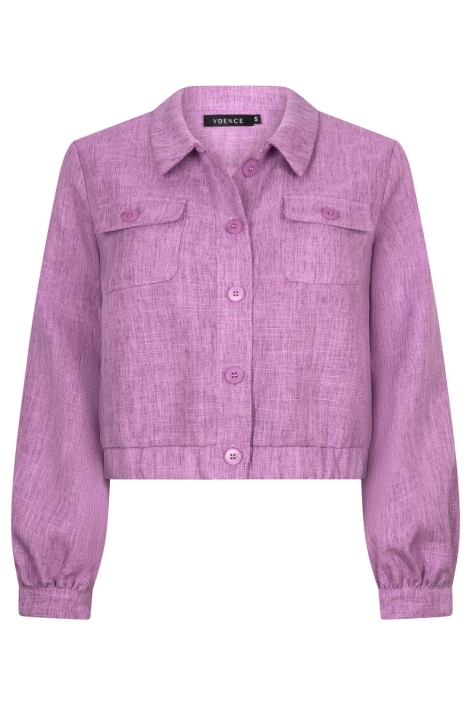 Ydence paarse dames jas | Vooraanzicht