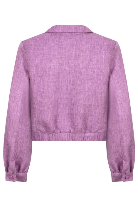 Ydence paarse dames jas | Achteraanzicht