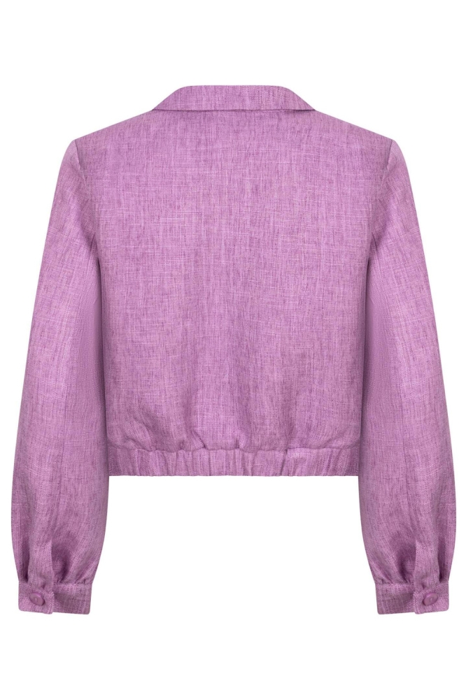 Ydence paarse dames jas | Achteraanzicht