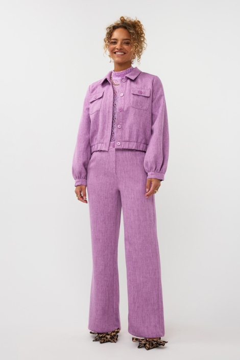 Ydence paarse dames jas | Model