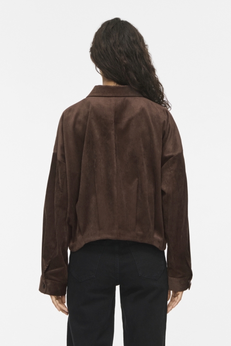 Vila bruine dames jas | Model achteraanzicht