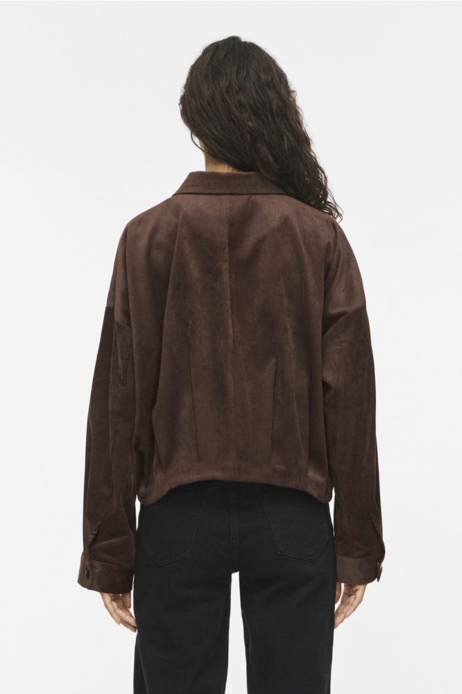 Vila bruine dames jas | Model achteraanzicht