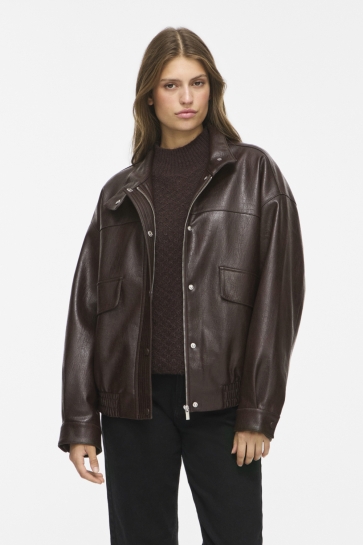 Vila Jas VIFIMA L/S HIGH NECK JACKET /OTW 14118784 COFFEE BEAN