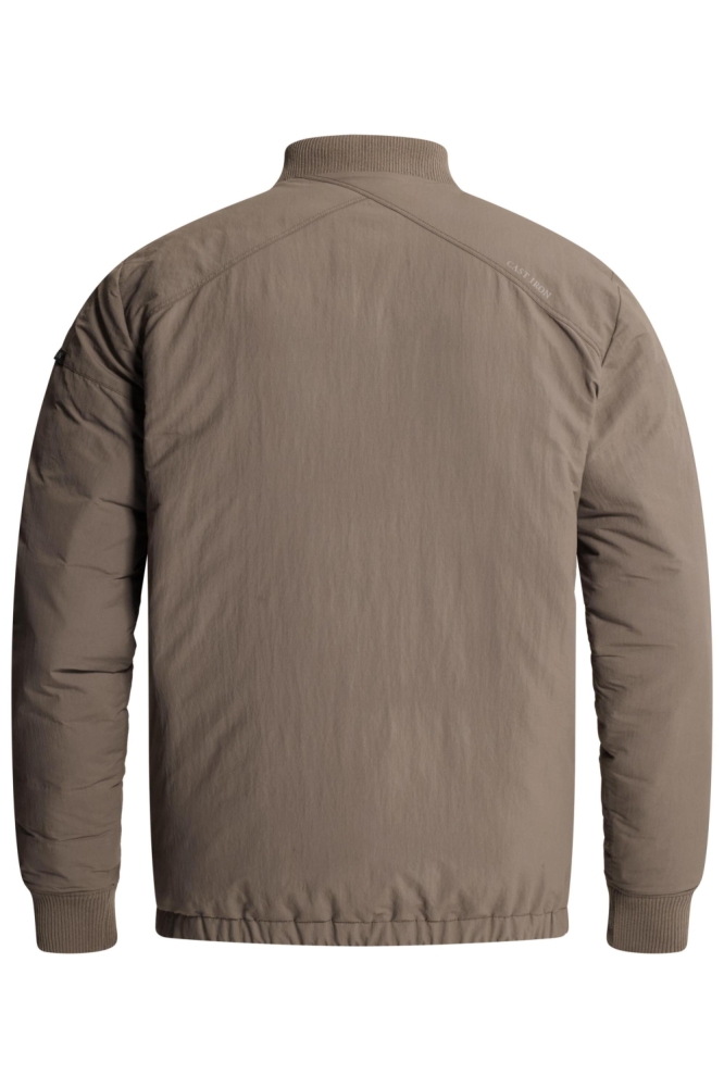 Cast Iron taupe heren jas | Achteraanzicht