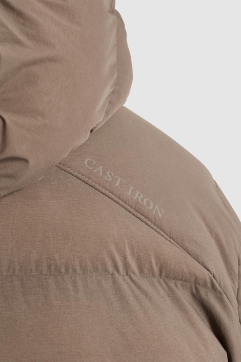 Cast Iron taupe heren jas | Close up