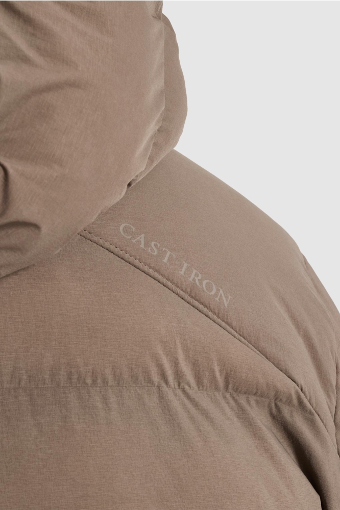 Cast Iron taupe heren jas | Close up