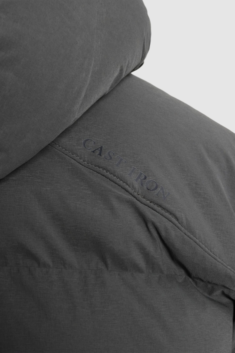 Cast Iron grijze heren jas | Close up