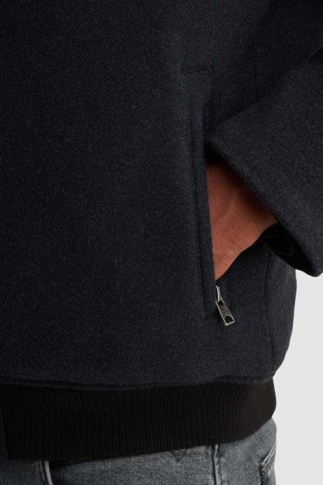 Vanguard blauwe heren jas | Close up