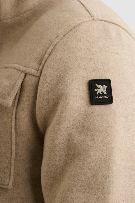 Vanguard beige heren jas | Close up