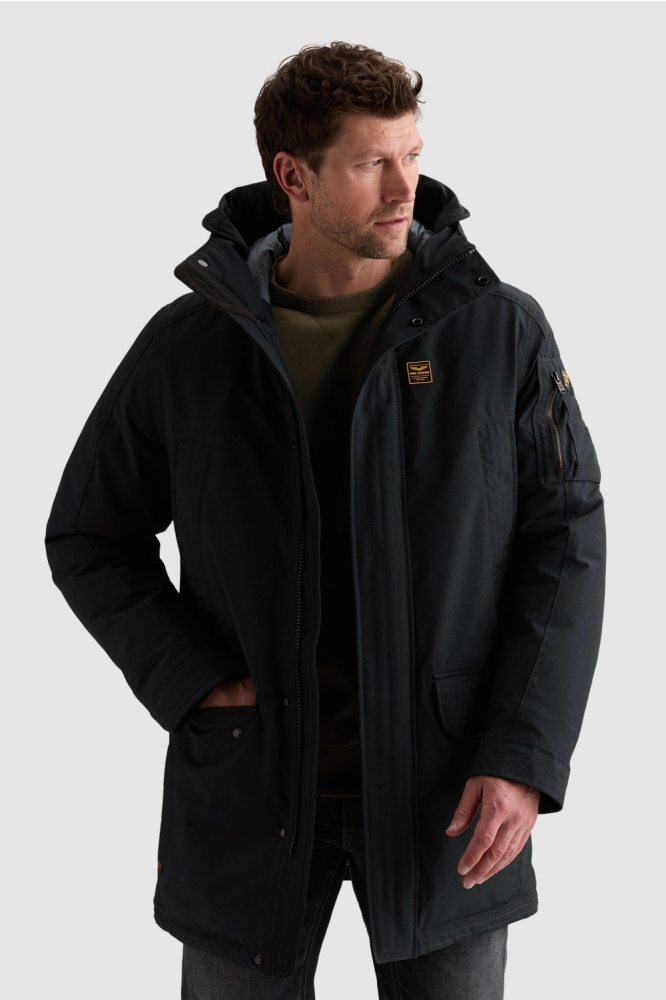 PME legend blauwe heren jas | Model vooraanzicht