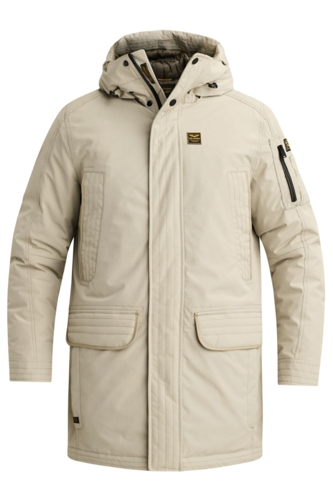 PME legend beige heren jas | Vooraanzicht