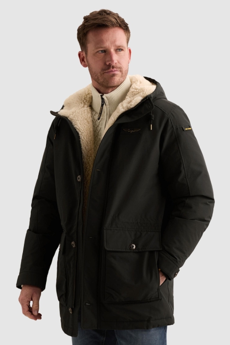 PME legend zwarte heren jas | Model vooraanzicht