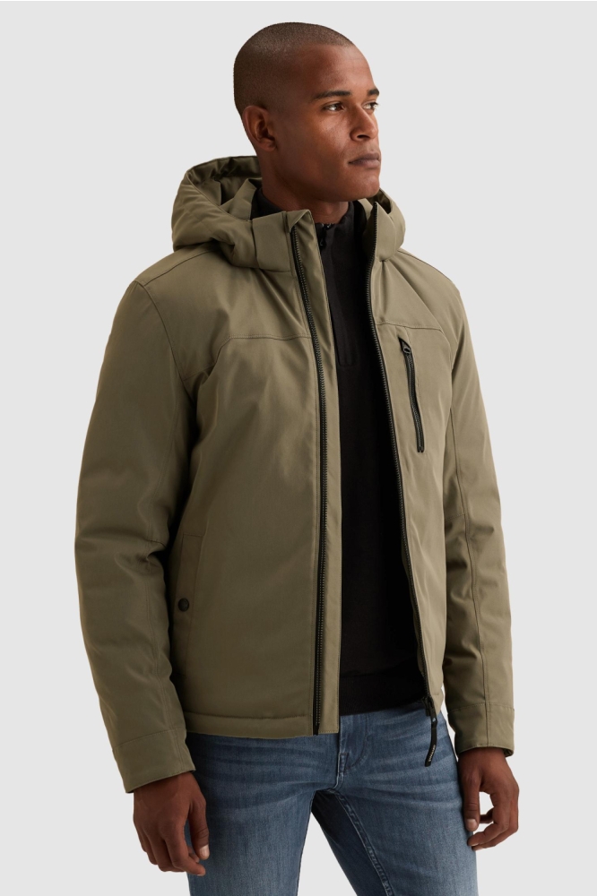 Vanguard groene heren jas | Model vooraanzicht
