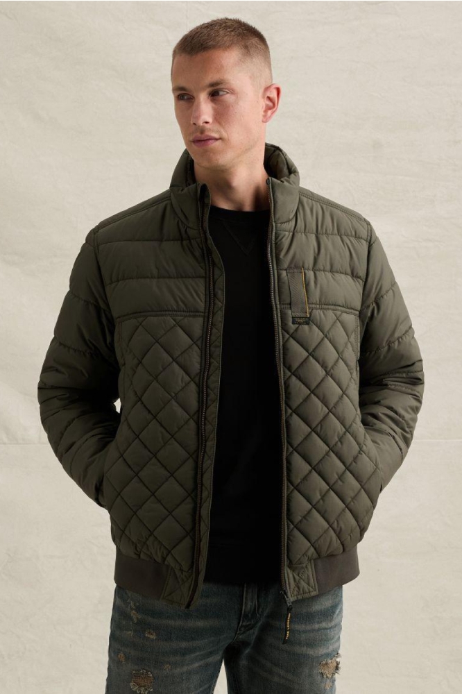 PME legend groene heren jas | Model vooraanzicht