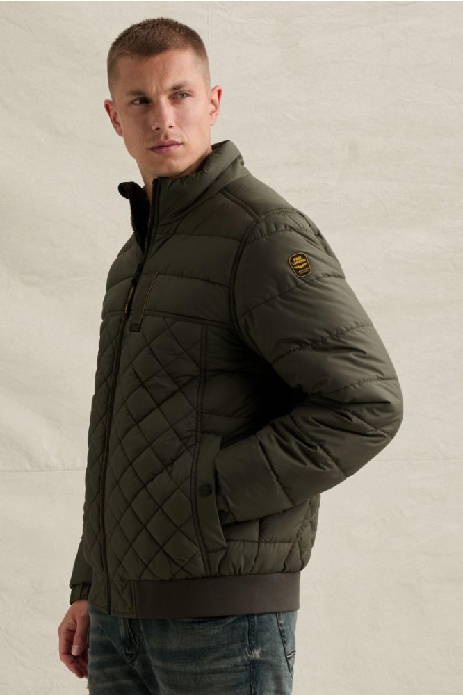 PME legend groene heren jas | Model zijaanzicht