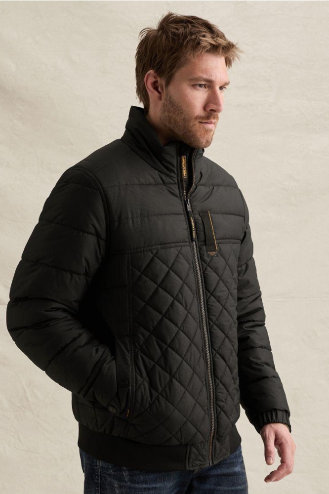 PME legend zwarte heren jas | Model vooraanzicht