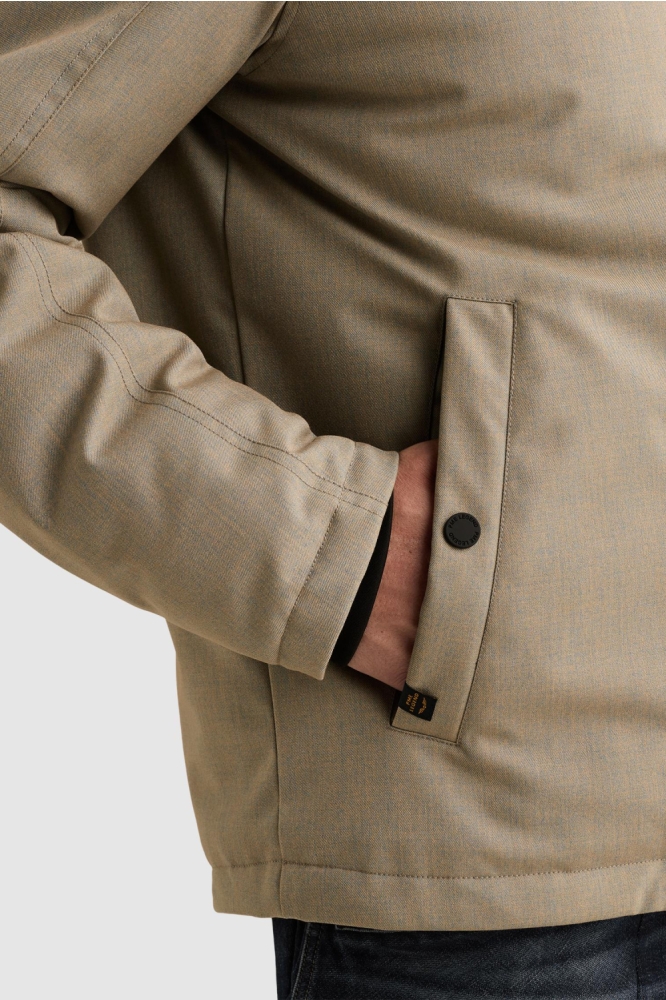 PME legend taupe heren jas | Close up