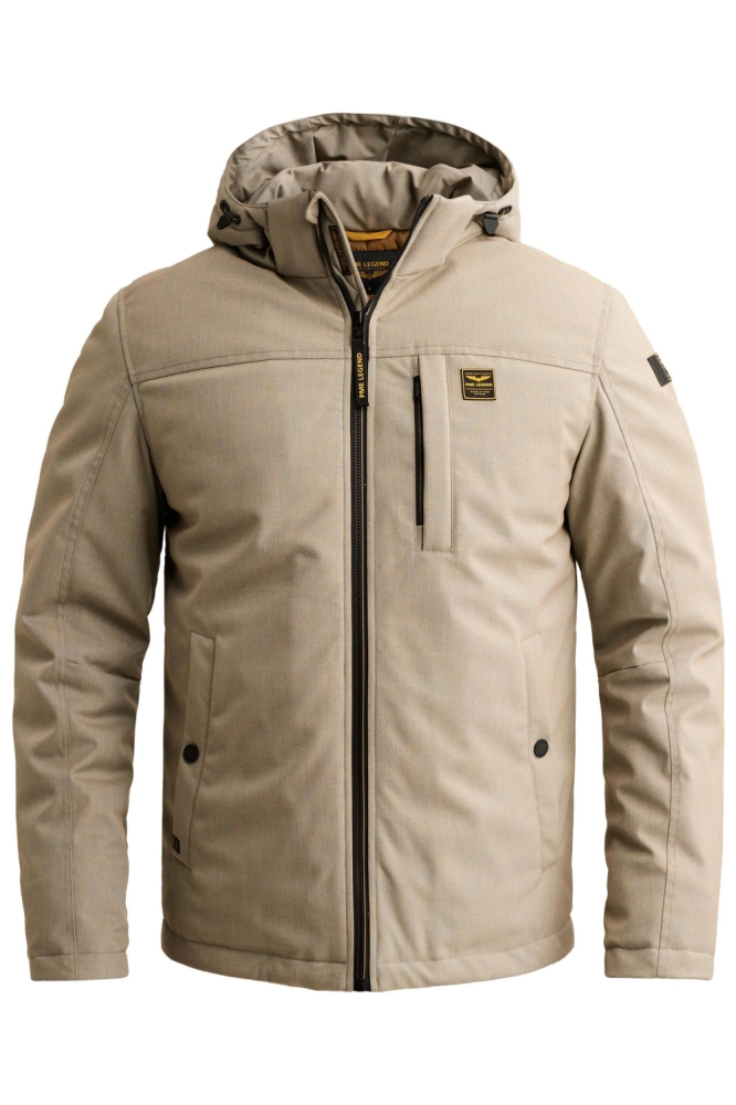 PME legend taupe heren jas | Vooraanzicht
