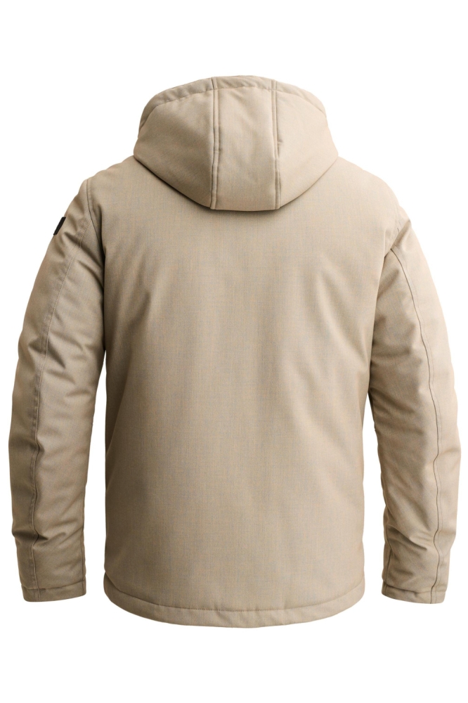 PME legend taupe heren jas | Achteraanzicht