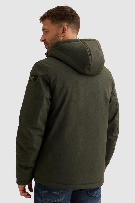 PME legend groene heren jas | Model achteraanzicht