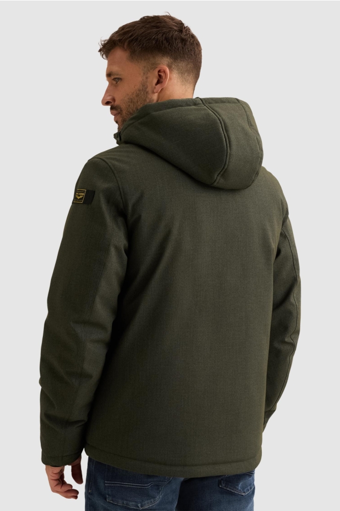 PME legend groene heren jas | Model achteraanzicht