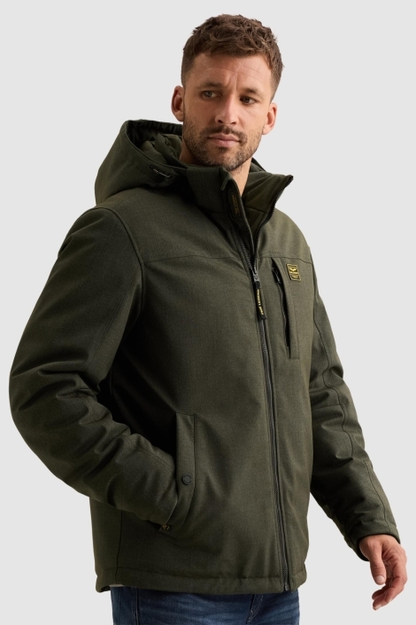 PME legend groene heren jas | Model zijaanzicht