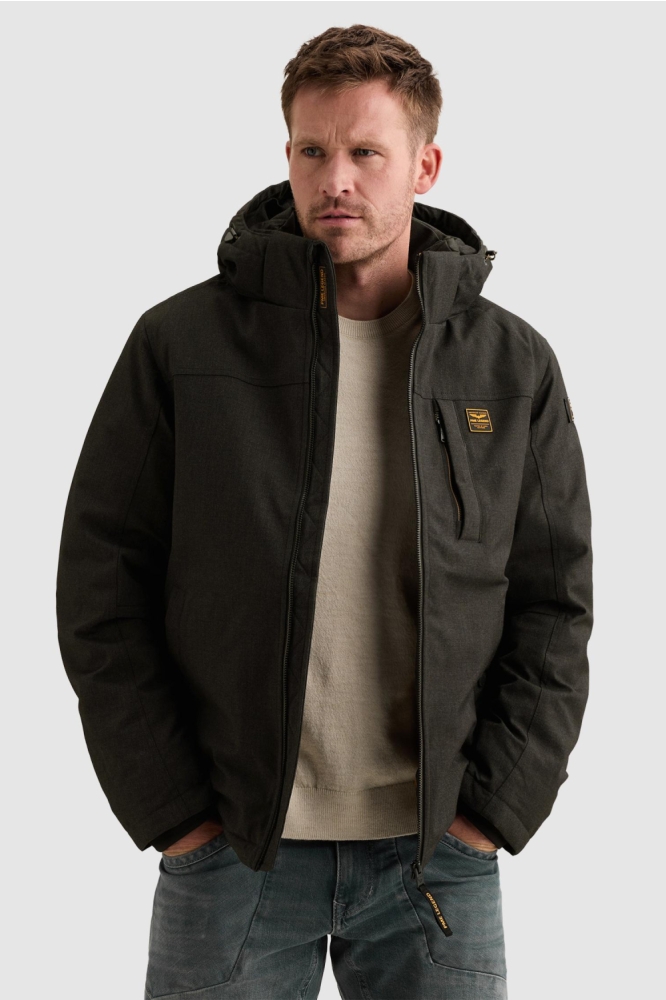 PME legend grijze heren jas | Model vooraanzicht