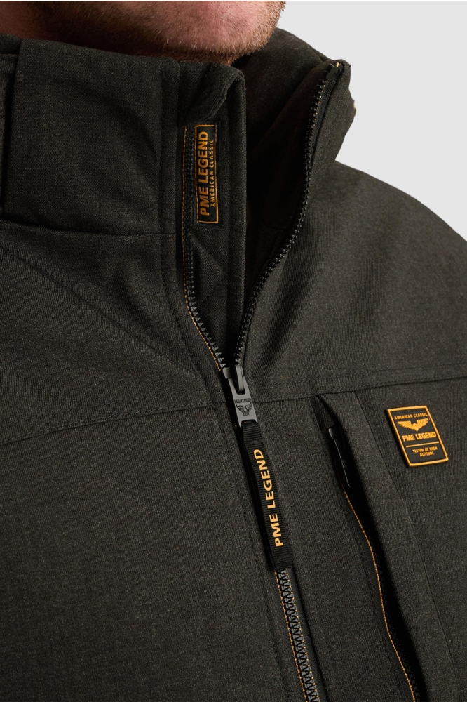 PME legend grijze heren jas | Close up