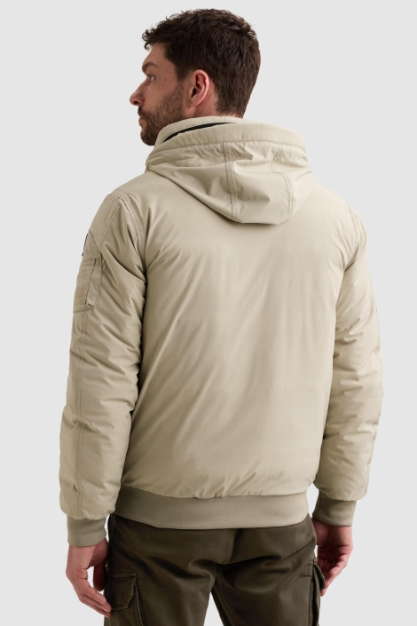 PME legend beige heren jas | Model achteraanzicht