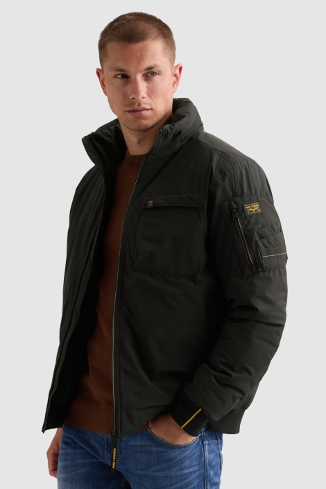 PME legend zwarte heren jas | Model zijaanzicht
