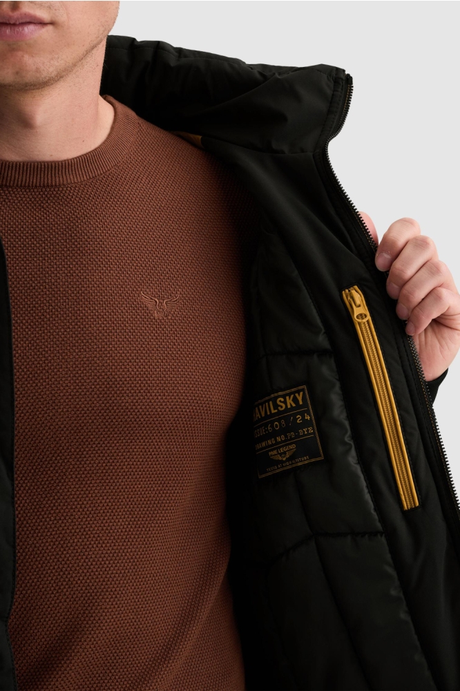 PME legend zwarte heren jas | Close up