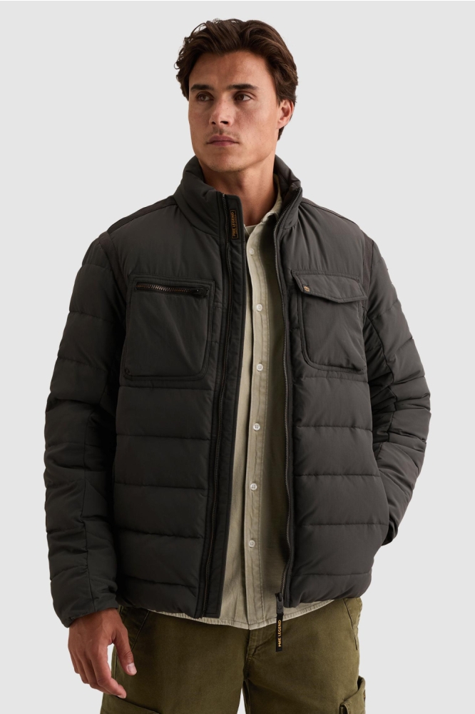 PME legend grijze heren jas | Model vooraanzicht