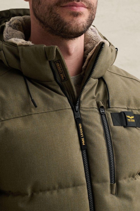 PME legend groene heren jas | Close up