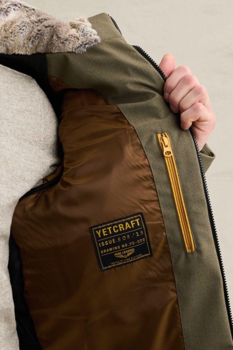 PME legend groene heren jas | Close up
